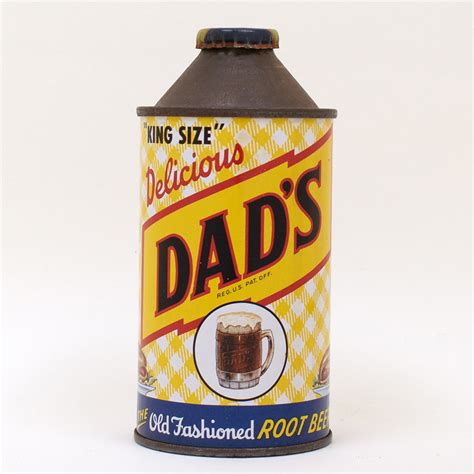 Lot Detail Dads Root Beer Soda Cone Top Can