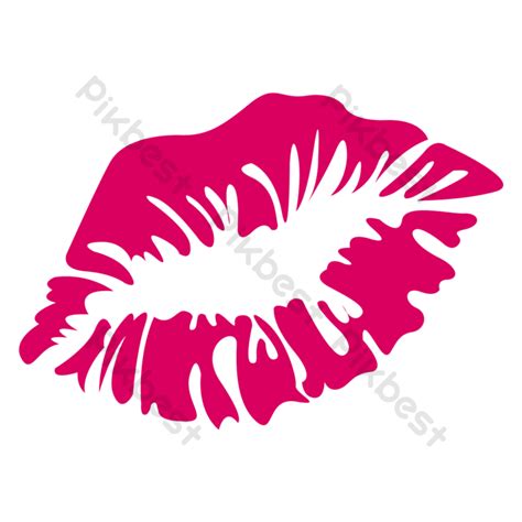 Red Lipstick Smudge Kiss Isolated Png Images Eps Free Download Pikbest