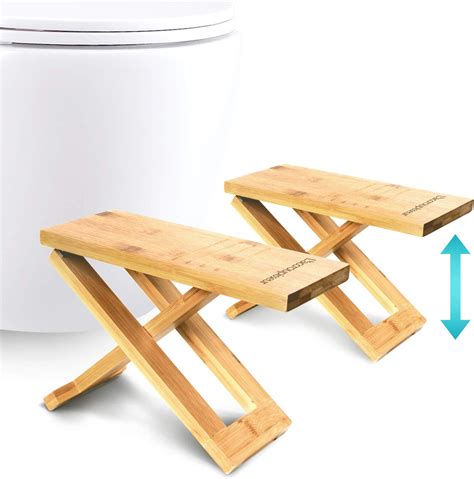 Bamboo Toilet Squat Stool Wooden Toilet Step Physiological Folding Foot Rest And Design