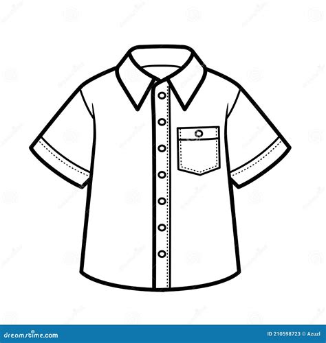 Camisa De Algodón De Verano Para Niño Contorno Para Colorear En Un