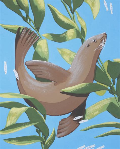 Sea Lion Painting Created For Channel Islands Marine And Wildlife