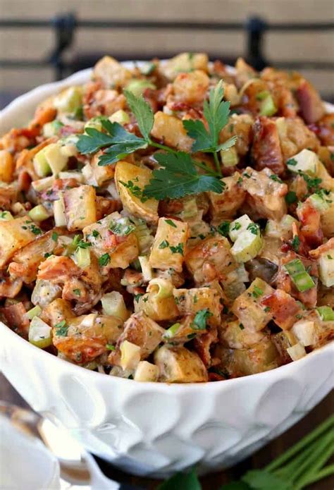 Transfer to a glass bowl with a tight fitting lid. Oven Roasted Barbecue Potato Salad - Mantitlement