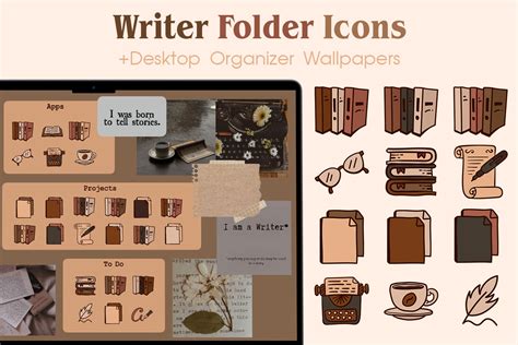 Writer Aesthetic Folder Icons Mac Windows Brown Folder Icons Hot Sex