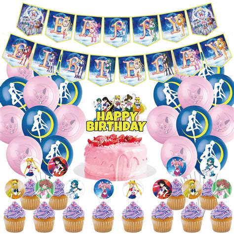 Buy Sailor Moon Birthday Decorations Birthday Party Supplies Include
