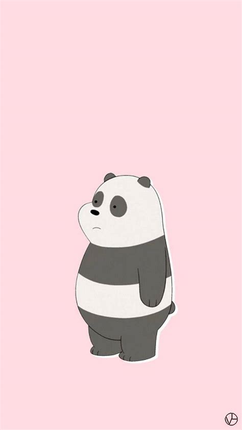 Download Sad Panda Bear Cartoon Phone Wallpaper
