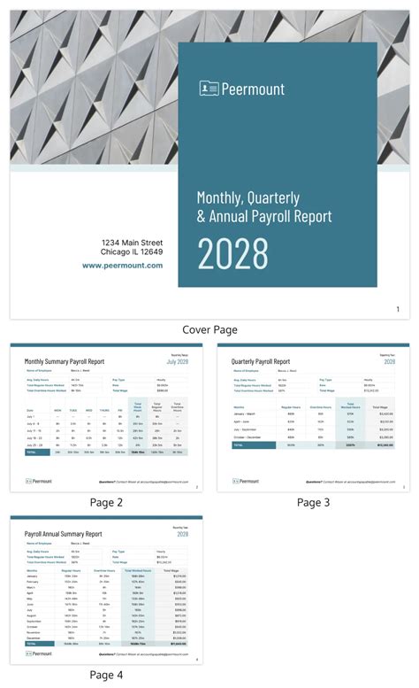 Payroll Report Template Venngage