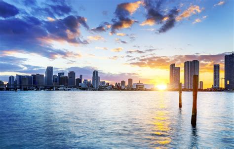 Miami Sunset Wallpapers Wallpaper Cave
