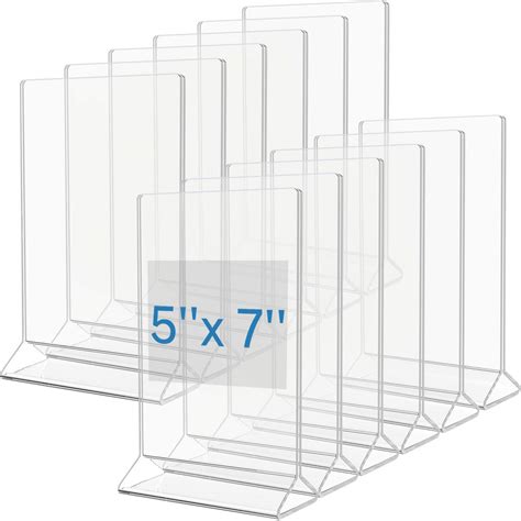 buy maxgear acrylic sign holder plastic sign holder 5x7 inches clear sign display holder table