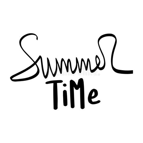 Summer Hand Drawn Brush Letterings Summer Typography Summer Time