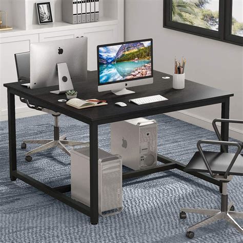 47 X 47 Inch Two Person Computer Desk Double Workstation