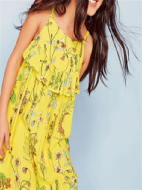 Buy Next Girls Yellow Printed A Line Dress Dresses For Girls 5591540 Myntra