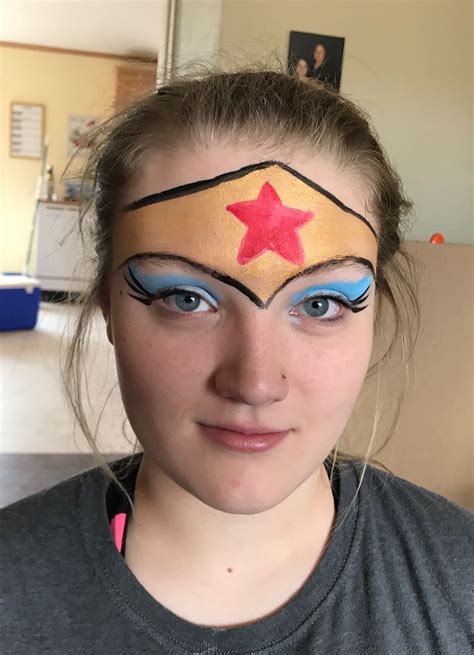 Wonder Woman Ww Super Heros Hero Face Paint Painting Face Painting