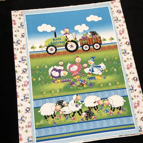 Cast on a number of stitches that is roughly the width you want your scarf to be. Knit Chicks sheep Quilt Kit train farm blanket pink green ...