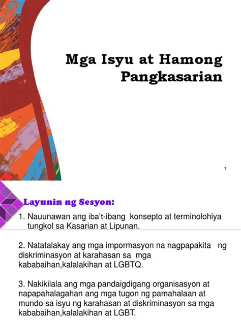 Mga Isyu Ng Karapatang Pantao At Kasarian Isyungbabe