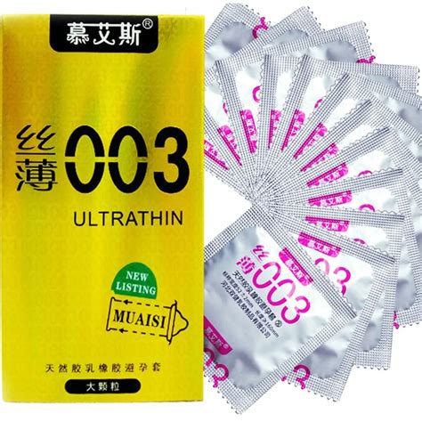 muaisi 12pcs box premium natural latex condoms ultra thin dots penis sleeve condoms male