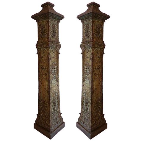 We sell parts and we install. Pair of Cast Iron Newel Posts at 1stdibs