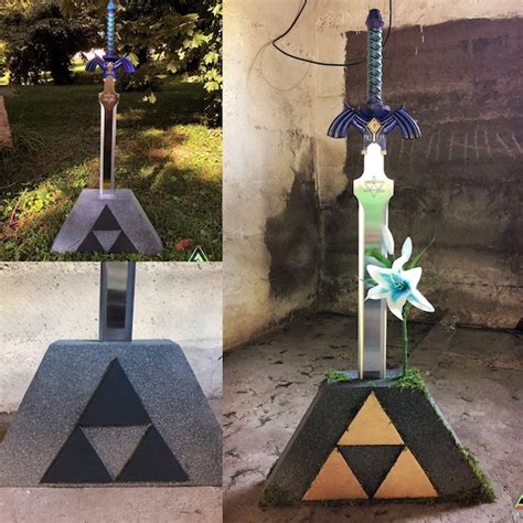 Legend Of Zelda Triforce Display Pedestal Of Time Master Sword Not