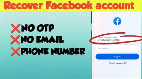 How To Login Facebook Account Without Email And Phone Number How To