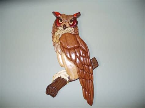 Items Similar To Intarsia Wall Art This Great Horned Owl Was Made