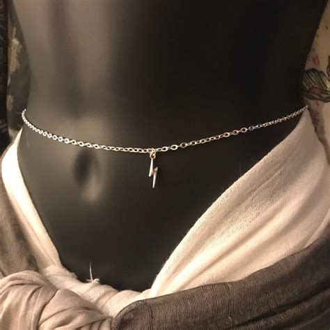 Silver Belly Chain Silver Waist Chain Belly Chain For Women Etsy
