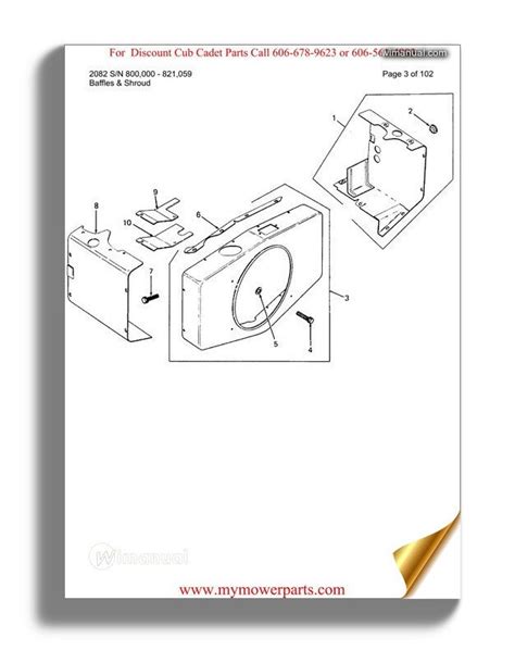 Cub Cadet Parts Manual For Model 2082 Sn 800000 821059
