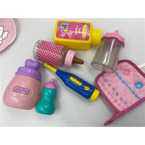 Mixed Lot Of Baby Doll Accessories Diaper Bag Bottles Toys Etsy