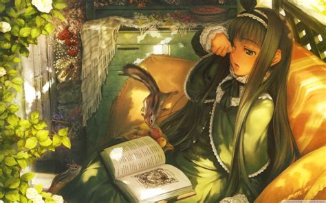 23 Anime Girl With Book Wallpaper Tachi Wallpaper Images And Photos