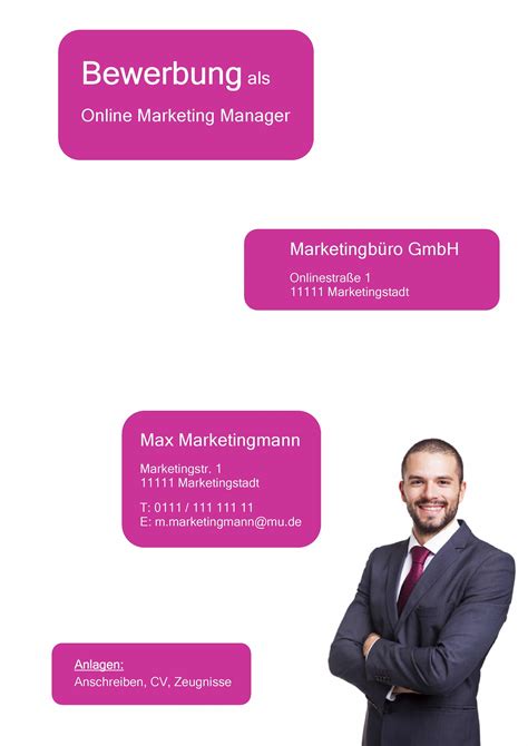 Deckblatt Bewerbung - 100+ kostenlose Muster & Vorlagen!