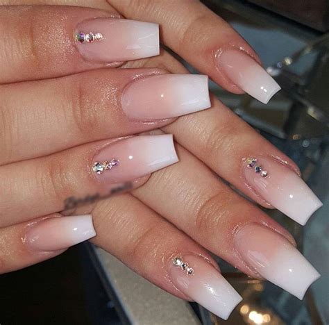 Ombre Nails With Rhinestones Ombre Nails Nails Design With