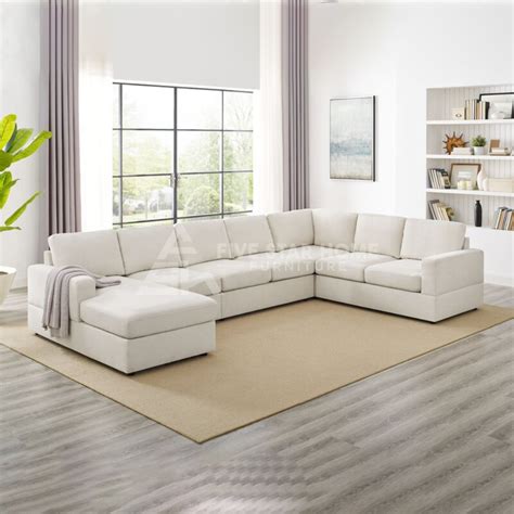 Ivory Sectional Sofa Baci Living Room