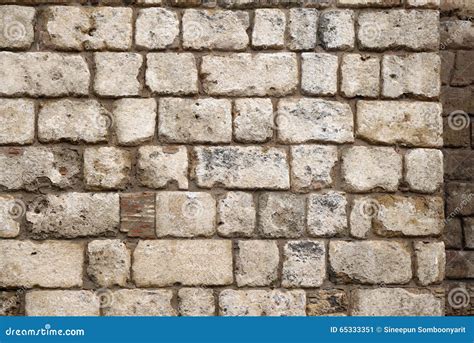Old Rustic Stone Wall Stock Image Image Of Pattern Linear 65333351