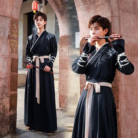 Traditional Hanfu Dress Couple Chinese Ancient Swordsman Clothing Tang