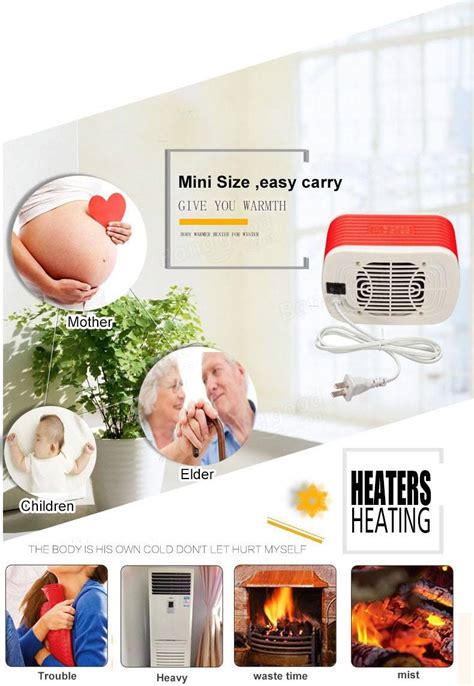 220v 500w Mini Ptc Ceramic Space Electric Heaters Desktop Fan Heater