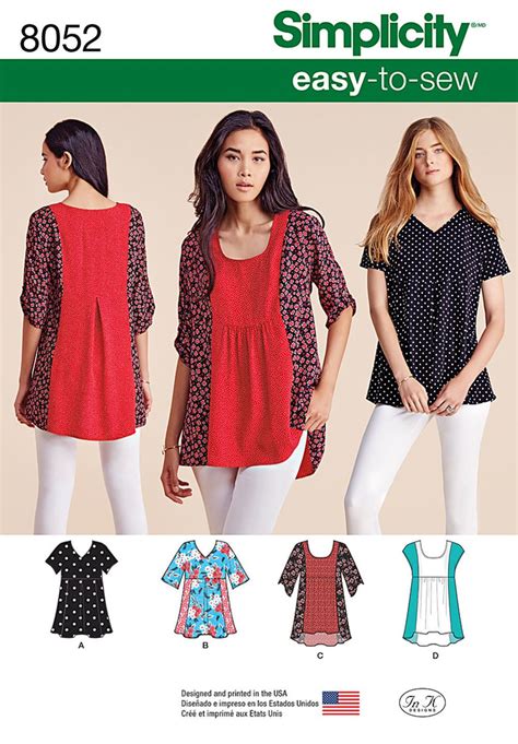 Misses Easy To Sew Tops Women Top Sewing Pattern Sew Tops Easy To