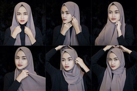tutorial hijab satin simple tutorial iki rek