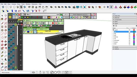 This is a dynamic cabinet model. Kitchen cabinet (Sketch up animation) - YouTube