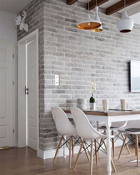 70 Prolong Living Room Design Ideas White Brick Wall Living Room
