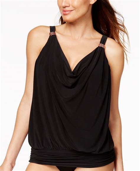 Miraclesuit Solid Citizens Luxe Underwire Blouson Tankini Top Macys