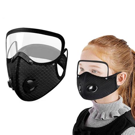 Reusable Protective Face Mask With Eyes Shield Full Face Cover Dust