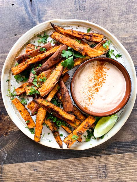 Dip them in this smoky, sweet, easy homemade bbq sauce with just a bit of spice for a fun and healthy side dish, appetizer, or snack. Sweet Potato Fries w/ Spicy Cashew Sauce (With images ...