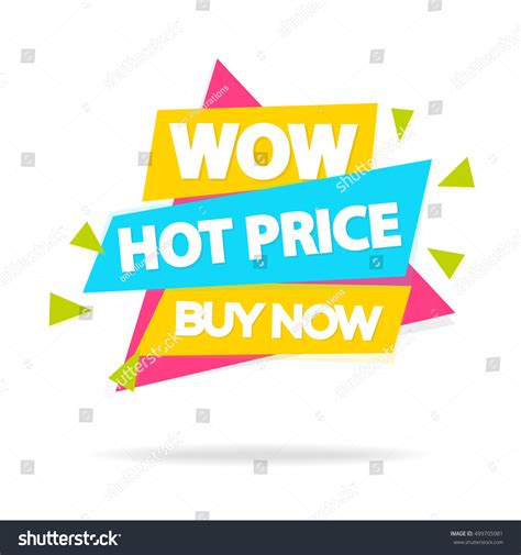 Sale Banner Sign Wow Hot Price Stock Vector 499705981 - Shutterstock