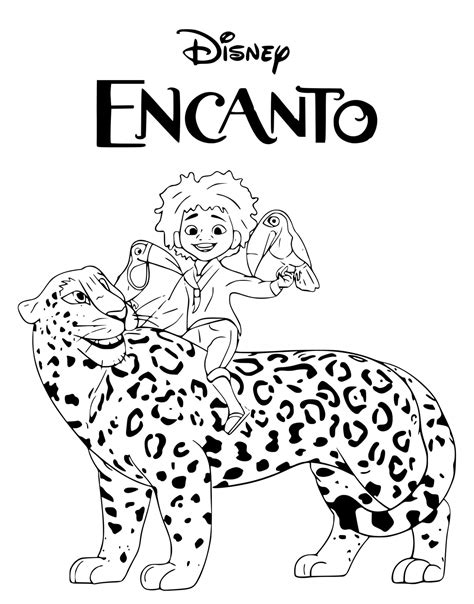 Camilo And The Jaguar Coloring Pages (Encanto)