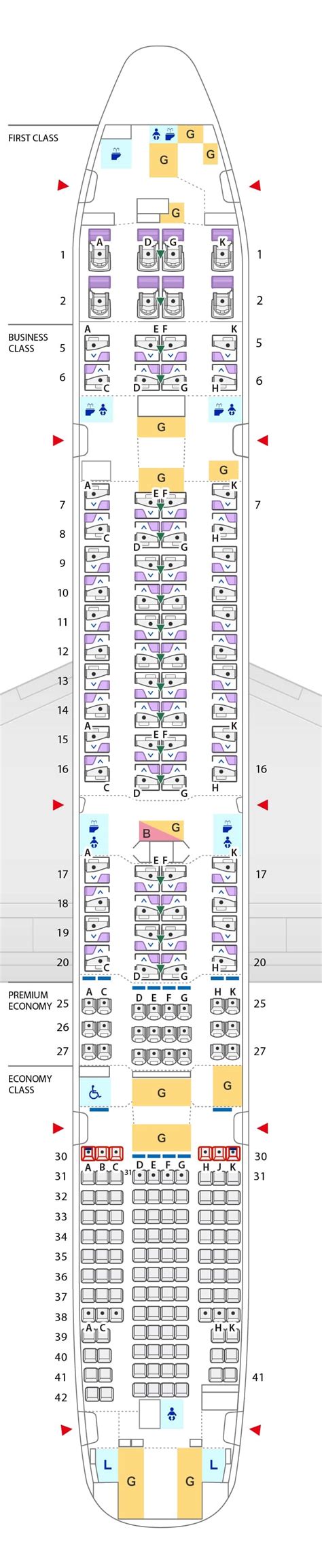 Seat Map Of Boeing 777 300er Seat Map In Flight Travel