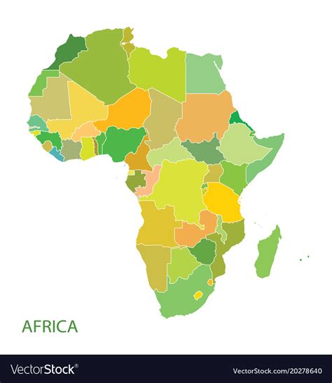 Map Of Africa Continent Royalty Free Vector Image