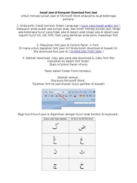 Related posts to muat turun font jawi biasa 2. Install Jawi Di Komputer Download Font Jawi