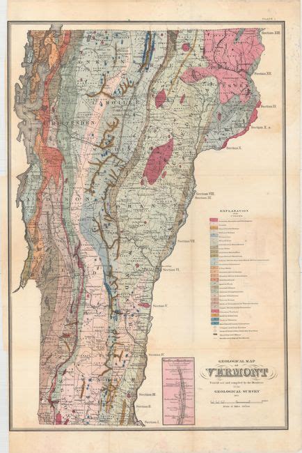 Old World Auctions Auction 153 Lot 324 Geological Map Of Vermont