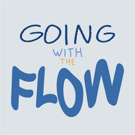 Lettering On A Blue Background Going With The Flow 17665350 Vector Art