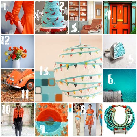 Mo Pie Please Color Inspiration Orange And Turquoise