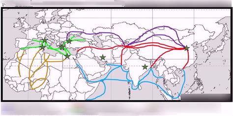 Eurasian Trade Routes In 1500 Ce Diagram Quizlet