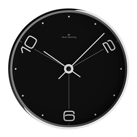 Buy Thin Front Contemporary Wall Clock Numbers Black Online Purely